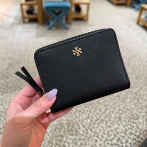 TORY BURCH Black Leather Wallet